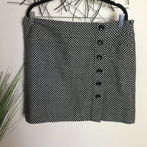 GEOFFREY BEENE WOOL polka dot mini skirt